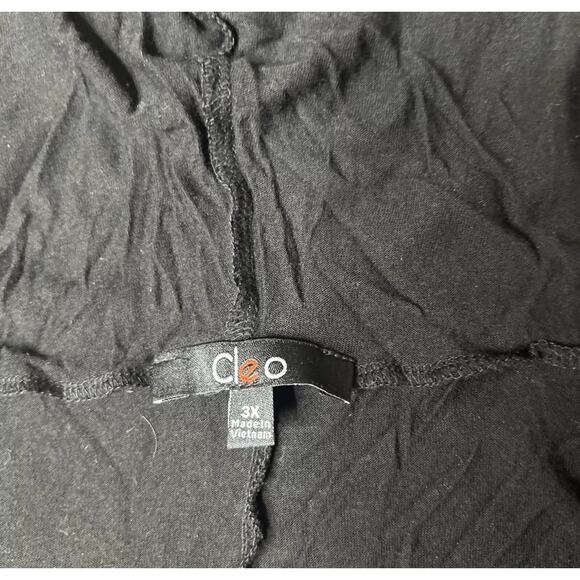 Women’s Size 3X Cleo Black Hooded Thin Flowy Blouse - Picture 2 of 3